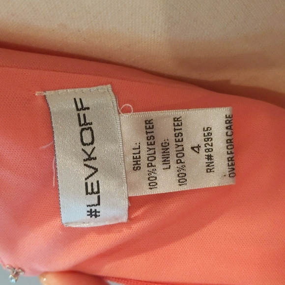 #LEVKOFF Halter Chiffon A-Line Gown - Size 4 - Picture 10 of 11